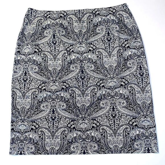 Preswick & Moore black & white paisley unlined 12 - Picture 1 of 11